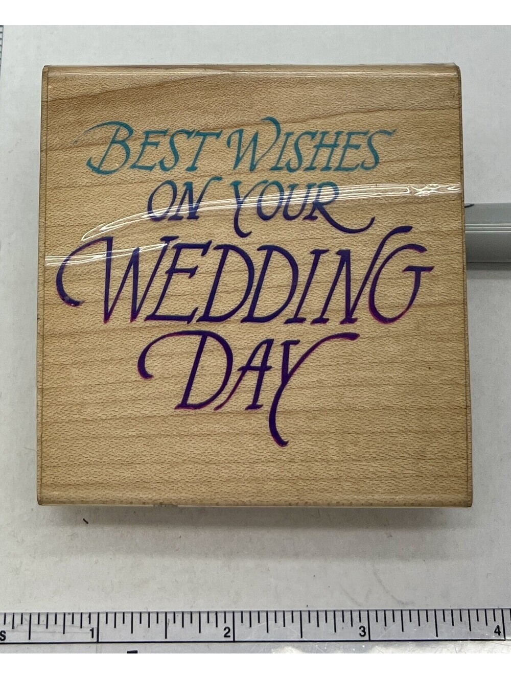 Stampendous G041 Best Wishes on Your Wedding Day Rubber Stamp